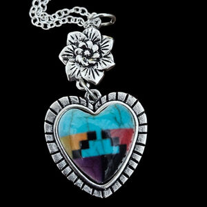 Native Inspired Heart Pendant Necklace